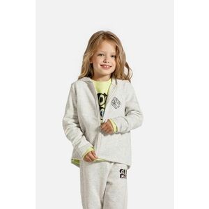 Coccodrillo bluza copii culoarea gri, cu glugă, neted, CARTOONS GIRL KIDS imagine