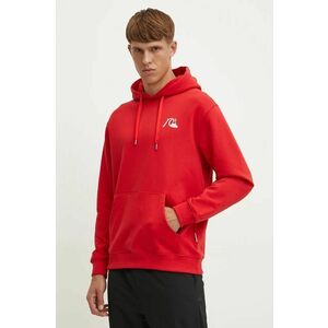 Quiksilver bluza Dna Bubble Logo Hoodie barbati, culoarea rosu, cu glugă, cu imprimeu, AQYFT03372 imagine