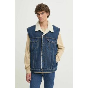 Levi's vesta de blugi barbati, culoarea albastru marin, de tranzitie, A8637 imagine