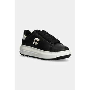 Karl Lagerfeld sneakers din piele KAPRI culoarea negru, KL57530 imagine