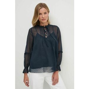 Pepe Jeans bluza ODETTE femei, culoarea albastru marin, neted, PL304944 imagine