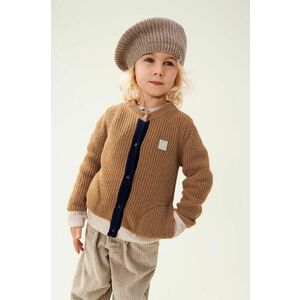 Liewood cardigan de lână pentru copii Tiago Knit Cardigan culoarea maro, LW19166 imagine