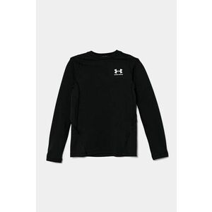 Under Armour longsleeve copii CG LS culoarea negru, neted, 1366372 imagine