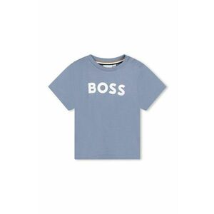 BOSS tricou din bumbac pentru bebelusi culoarea gri, cu imprimeu, J51298 imagine