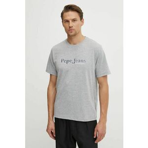 Pepe Jeans tricou SOMERS TEE barbati, culoarea gri, cu imprimeu, PM509649 imagine