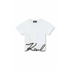 Karl Lagerfeld tricou de bumbac pentru copii culoarea alb, Z30212 imagine