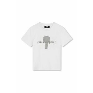 Karl Lagerfeld tricou de bumbac pentru copii culoarea alb, cu imprimeu, Z30239 imagine