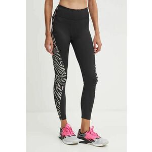 Reebok leggins de antrenament Modern Safari culoarea negru, cu imprimeu, 100206427 imagine