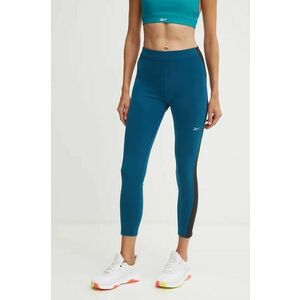 Reebok leggins de alergare Running Warming culoarea turcoaz, modelator, 100205585 imagine