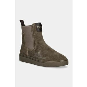 Gant botine din piele intoarsa Julice femei, culoarea maro, cu toc plat, 29553660 G135 imagine