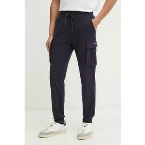 Aeronautica Militare pantaloni de trening culoarea albastru marin, neted, PF860F459 imagine