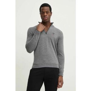 Aeronautica Militare pulover de lana barbati, culoarea gri, light, cu turtleneck, MA1389L415 imagine