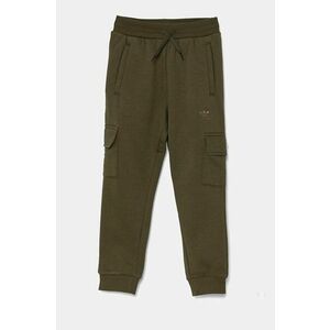 adidas Originals pantaloni de trening pentru copii FLEECE CARGO P culoarea verde, neted, IX5308 imagine