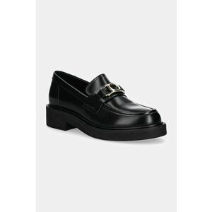 Marc O'Polo mocasini de piele femei, culoarea negru, cu platforma, 40818513201101 OO2M3019 imagine