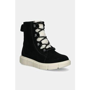 Sorel botine SOREL EXPLORER III JOAN femei, culoarea negru, cu toc plat, izolare usoara, 2077981010 imagine