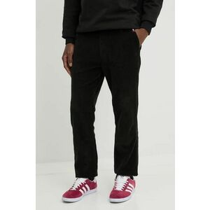 Tommy Jeans pantaloni de catifea cord culoarea negru, drept, DM0DM20450 imagine