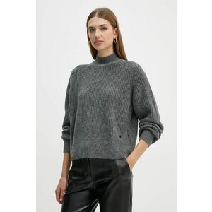 Pepe Jeans pulover din amestec de lana IRMA PERKINS femei, culoarea gri, cu turtleneck, PL702191 imagine