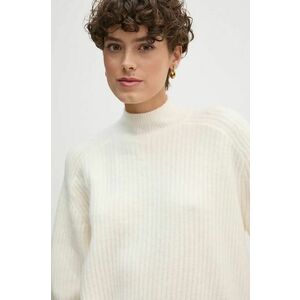 Pepe Jeans pulover din amestec de lana IRMA PERKINS femei, culoarea bej, cu turtleneck, PL702191 imagine