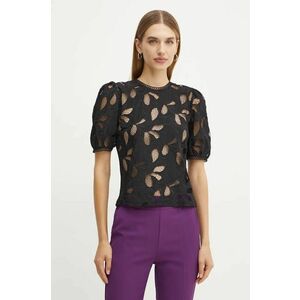 Morgan bluza DROUL femei, culoarea negru, in modele florale, DROUL imagine