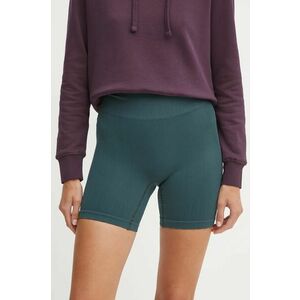 Hummel pantaloni scurți de antrenament Define culoarea verde, neted, high waist, 224138 imagine