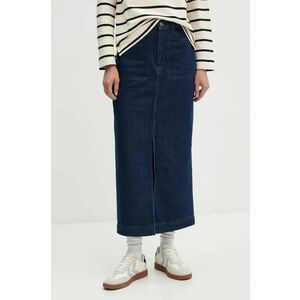 Barbour fustă din denim culoarea bleumarin, maxi, dreaptă, LSK0104 imagine