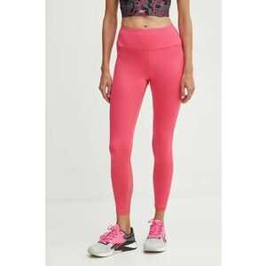 Reebok leggins de antrenament Workout Ready culoarea roz, neted, 100205353 imagine