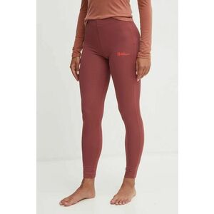 Jack Wolfskin jambiere funcționale Infinite Warm culoarea bordo, A60325 imagine