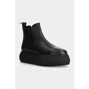 Steve Madden ghete chelsea de piele Hazel femei, culoarea negru, cu platforma, izolare usoara, SM11003088 imagine