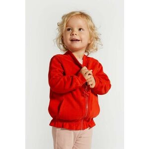 Coccodrillo bluza bebe culoarea rosu, neted, CUTE GIRL NEWBORN imagine