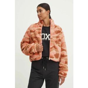 Roxy hanorac fleece Blurry Cloud culoarea portocaliu, modelator, ERJPF03175 imagine