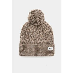 Pepe Jeans caciula WALLIS HAT culoarea maro, din tricot gros, PL040353 imagine