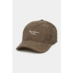 Pepe Jeans sapca WEST CAP culoarea maro, modelator, PL040362 imagine