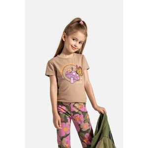 Coccodrillo tricou copii culoarea bej, MYSTIC NATURE GIRL KIDS imagine