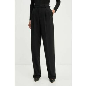 Elisabetta Franchi pantaloni femei, culoarea negru, drept, high waist, PA05247E2 imagine