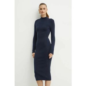 MICHAEL Michael Kors rochie din lana culoarea albastru marin, mini, mulata, MF482Q14VR imagine