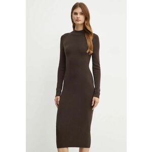 MICHAEL Michael Kors rochie din lana culoarea maro, mini, mulata, MF482Q14VR imagine