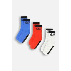 Coccodrillo sosete copii 3-pack culoarea gri, BASIC SOCKS imagine