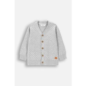 Coccodrillo cardigan din bumbac pentru bebeluși culoarea gri, MY WAY BOY NEWBORN imagine