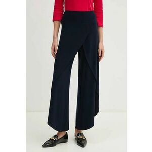 Joseph Ribkoff pantaloni femei, culoarea albastru marin, lat, high waist, 211494 imagine