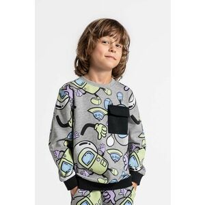 Coccodrillo bluza copii culoarea gri, modelator, WORLD OF PIXEL BOY KIDS imagine