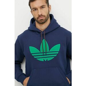 adidas Originals bluza Hooded Sweat barbati, culoarea albastru marin, cu glugă, cu imprimeu, JN5968 imagine