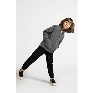 Coccodrillo pantaloni de trening din bumbac pentru copii culoarea negru, neted, WORLD OF PIXEL BOY KIDS imagine