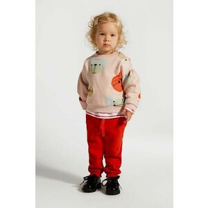 Coccodrillo pantaloni de trening din bumbac pentru copii culoarea rosu, neted, CUTE GIRL NEWBORN imagine