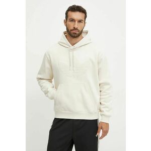 adidas Originals bluză Hooded Sweat barbati, culoarea bej, cu glugă, cu imprimeu, JN5969 imagine