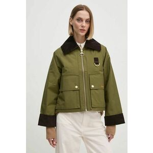 Barbour geaca femei, culoarea verde, de tranzitie, oversize, LCA0342 imagine