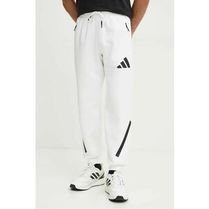 adidas pantaloni de trening ZNE culoarea alb, cu imprimeu, JF2449 imagine