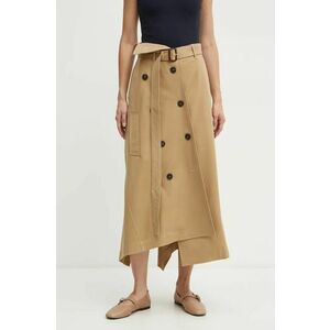 Weekend Max Mara fusta culoarea bej, midi, evazati, 2425106102600 imagine