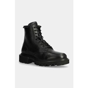 AllSaints ghete de piele Vaughan Boot barbati, culoarea negru, M049FB imagine