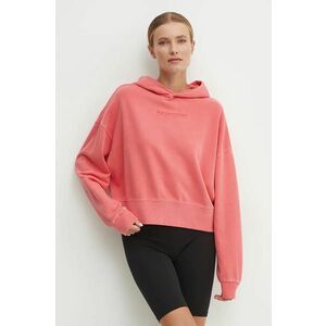 P.E Nation hanorac de bumbac Transition Hoodie femei, culoarea rosu, cu glugă, neted, 243H398 imagine