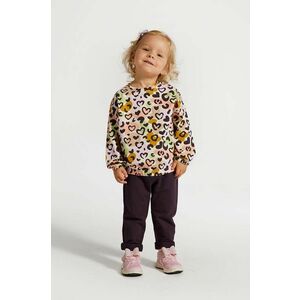 Coccodrillo pantaloni de trening pentru copii culoarea violet, neted, PASTELOVE GIRL NEWBORN imagine